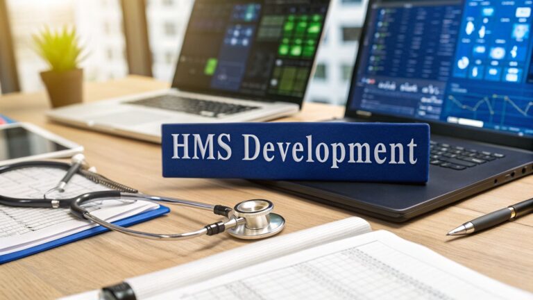 hospital management software development workspace