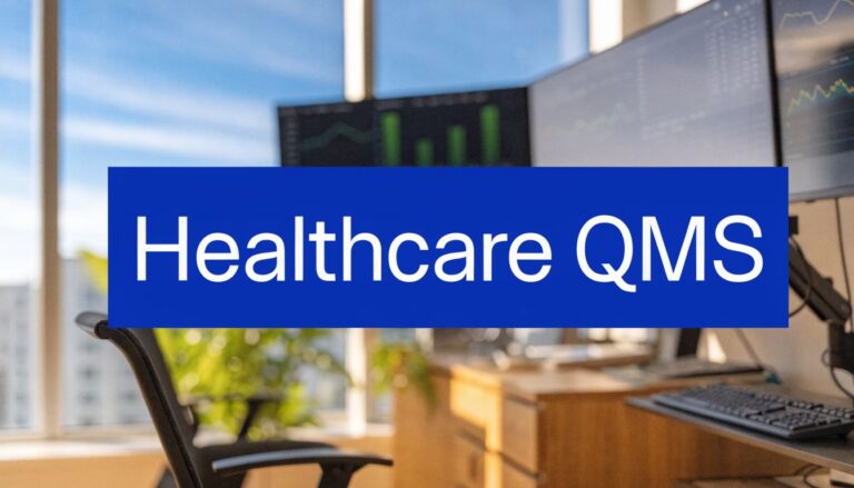 healthcare quality management software office workspace