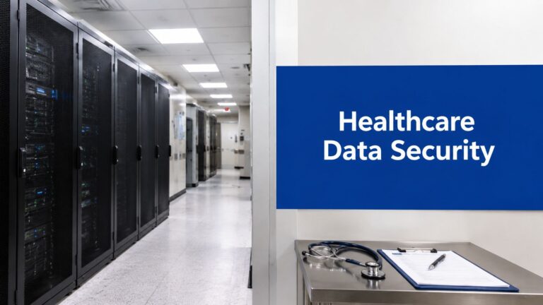 data security in healthcare information systems server room